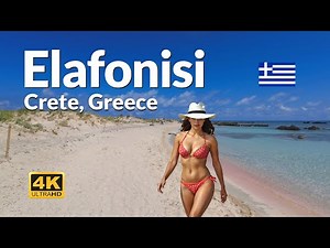 Elafonisi Beach Walk Chania 4K Crete Greece 🇬🇷