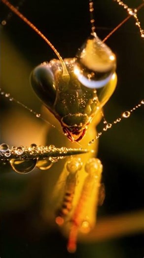 Praying Mantis 🦗 vs Spider 🕸 | Battle in the Leaves 4K | Epic Animal Clash Shorts