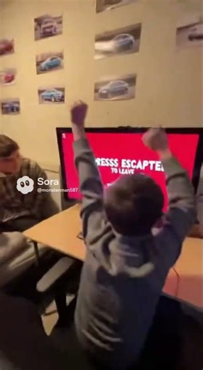 Kid rages over scary teacher game and breaks computer and wall
