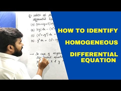 How to identify Homogeneous Differential Equation | IIT-JEE | NDA | Class 12 | Mathematics Origin