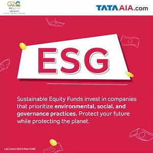 27 reactions · 6 comments | A smart and responsible way to secure your financial future and protect the world we share. Know more, here: https://bit.ly/40etPPV T&C apply: https://www.tataaia.com/pdf/TandC/SEF-Disclaimer.pdf #TataAIA #Investment #SustainableEquityFund #NFO | Tata AIA Life | Facebook