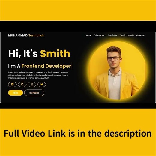 Portfolio Website in React JS | Full Tutorial (Beginner to Advanced)