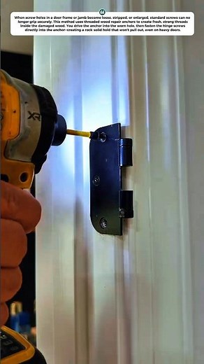 Fix Stripped Door Hinge Holes In Minutes! No New Door Needed 🚪🔧