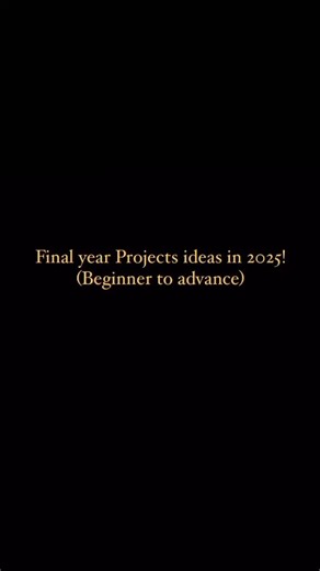 BTech__Student 🎒 on Instagram: "FINAL YEAR PROJECTS SOLVED! 💡 Stop stressing! Here is the ultimate list of 2025 project ideas for your final year—from Beginner to Advanced in Data Science, AI/ML, IoT, Software, and Cyber Security. ➡️ SAVE THIS REEL now. You'll thank me later! ➡️ Tag your project group and start planning! Which category are you choosing: AI or IoT? Let me know! 👇 @btech_video_creator #studentlife #finalyearproject #btech #engineering #engineeringstudent #projectideas #machinel