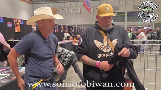 We had the distinct honour of inducting Mr Brendan Wayne, THE Mandalorian (and grandson of acting legend Mr John Wayne), into the Sons this weekend at Supanova Comic Con & Gaming Sydney. He was an absolute gentleman and he loved his saber and satchel. Keep an eye out for a cameo from the Sons Grandmaster, Mr Mark Raats! What a cracking way to celebrate our 10th birthday! | Sons of Obiwan Saber Academy