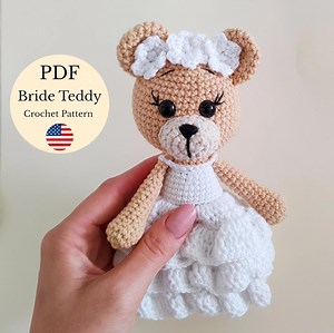 Bride Teddy Crochet Pattern PDF | Amigurumi Wedding Bear | English Tutorial With Photos | Easy Step-by-step Instructions | DIY Wedding Gift - Etsy