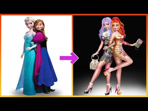 Frozen: Elsa Anna Glow Up - Frozen Disney Princesses Glow Up Art