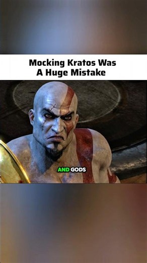 Mocking Kratos Was A Huge Mistake 💀 #shorts #godofwar #ytshorts #gamingshorts