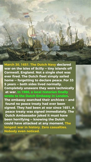 Two Countries Were At War For 335 Years. Nobody Told Them. Nobody Died.