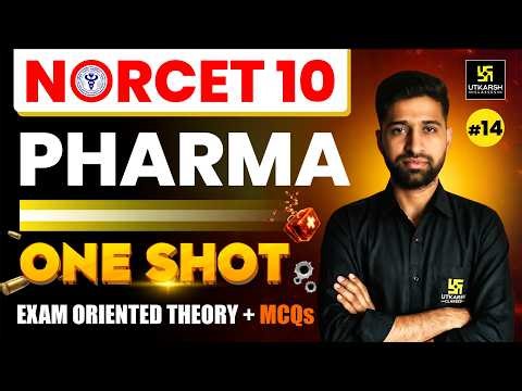 NORCET 10 One Shot Class #14 | Pharma | NORCET 10 Preparation | Arvind Sir | Utkarsh Nursing Classes