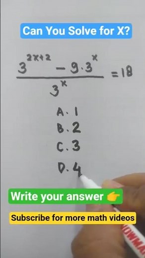Can You Find X? 🤔 | Exponent Equation Math Challenge