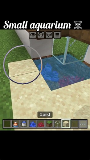 Small aquarium in minecraft ☠️#minecraft #gaming #ootd #shorts #aquarium