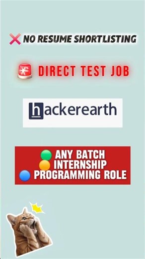 HackerEarth is hiring for Technical Engineer – Problem Setter (Programming) Internship 💻 #shorts