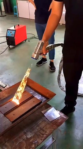 Real Engineerings | Engineering & Technology & Gadgets & DIY on Instagram: "A powerful demonstration of laser cleaning in action. ​This handheld fiber laser cleaner is using high-energy light pulses to instantly vaporize rust and contaminants from the metal surface. This process is known as laser ablation. ​Notice how it strips away the oxide layer, revealing the clean, bright substrate underneath without any abrasive contact or chemicals. This is a game-changing technology for industrial cleani