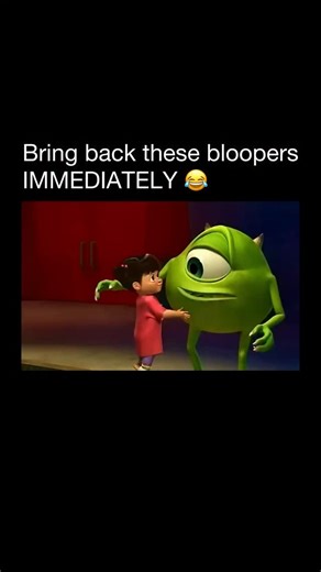 Bloopers on Instagram: "Monsters, Inc. bloopers 😂 🎬 The movie Monsters, Inc. brought a clever twist to the idea of childhood fears by imagining a world where monsters rely on screams to power their city. Set in Monstropolis, the story follows Sulley, a top scarer, and his best friend Mike as their routine job turns upside down when a human child named Boo accidentally enters their world. What starts as a workplace comedy quickly becomes a story about responsibility, empathy, and questioning sy