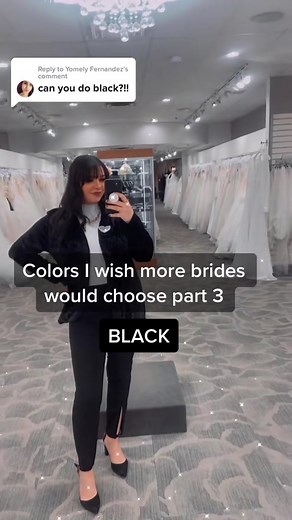 Colors I wish I saw more brides using! Part 3: BLACK 🖤 Would you have a black wedding? Let us know what you think in the comments 👀 #fyp #weddingcolors #blackwedding #weddingtheme #mbbride @Caitlin Harman
