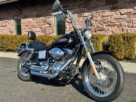 2004 Harley-Davidson Dyna Low Rider FXDLI Fuel Injection One Owner w/ Many Extras! $6,995 88"/1450cc Twin-Cam Engine. 5-Speed Transmission. Vivid Black Paint. 27,224 Miles. One owner. Clean Carfax. Extras Include: Vance and Hines Shortshots Staggered Factory mid controls HD highway pegs Factory spoke option HD Backrest Chrome layback tag bracket Chrome mini apes w/ internal wiring Chrome switch housings Steel braided cables Willie G: Air cleaner insert, cam cover, grips, mirrors, derby cover, pe