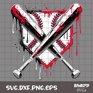 Baseball Home Plate Ice Cream Drip Design: PNG, SVG, EPS (digital Files) - Etsy