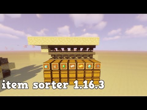 SIMPLE ITEM SORTER TUTORIAL for minecraft 1.16.5 Expandable, Stackable Items