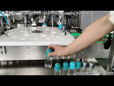 Deodorant roll on filling capping machine