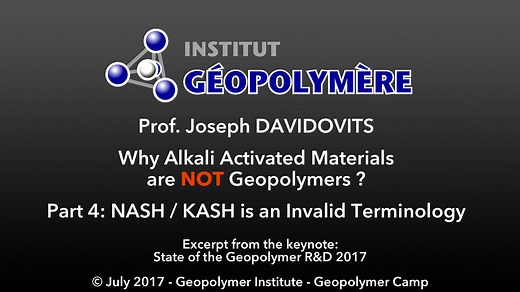Why Alkali-Activated Materials are NOT Geopolymers ?