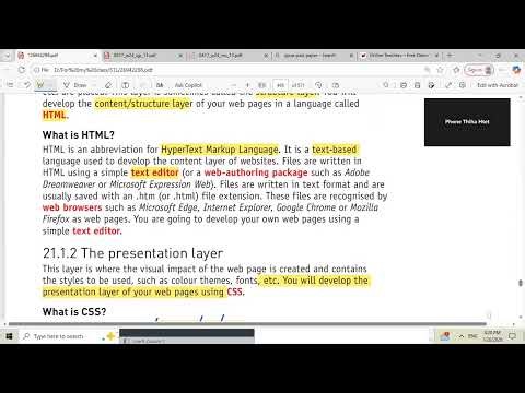 Website Authoring, Section 21.1 HTML, IGCSE CIE ICT