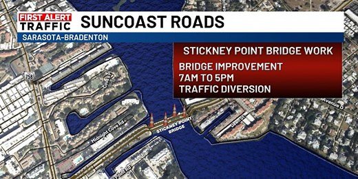 UPDATE: In response to traffic concerns, FDOT will move Stickney construction to overnight