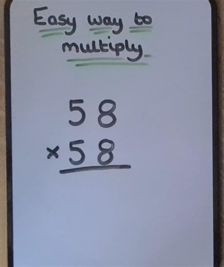 Multiply 58 × 58 in seconds | Easy trick 🤯