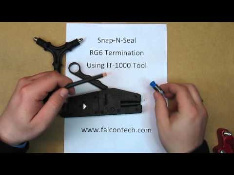 How to Terminate a Snap -N- Seal Compression Style F-Type Connector - Falcon Technologies, Inc.