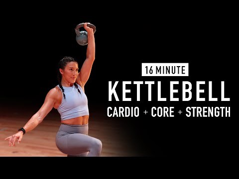 16 MINUTE // KETTLEBELL WORKOUT // CARDIO + CORE + STRENGTH // Tabata Songs