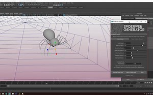 Maya脚本-蜘蛛网脚本+使用教程Spiderweb Generator Maya script (Python)