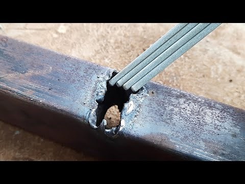 not many know, how a welder repairs burns on a thin square tube | stick welding tips and tricks