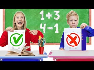 Amelia, Avelina and Akim learn their ABC's at school