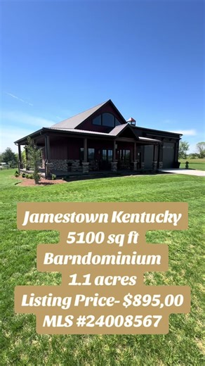 New Listing in Lake Cumberland KY! 5100 sq ft #barndominium sitting on 1.1 acres. #realestate #realtor #barndo #newlisting #lakecumberland #buydirt #kentucky #realestateagent #southernliving #lakelife