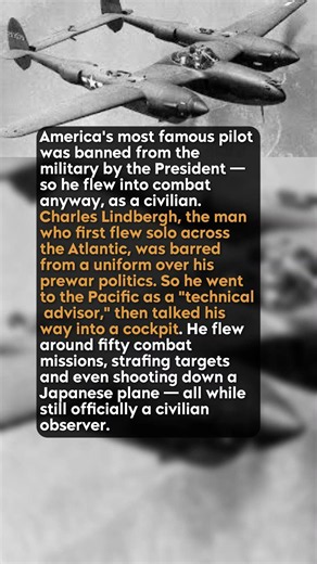Charles Lindbergh Secretly Flew Combat As A Civilian #short #history #ww2