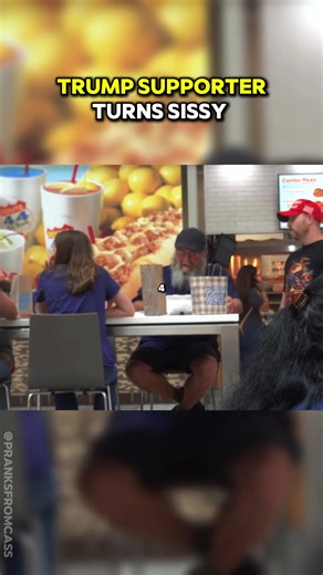 Trump supporter turns sissy 😳 #cassadycampbell #publicprank #trump