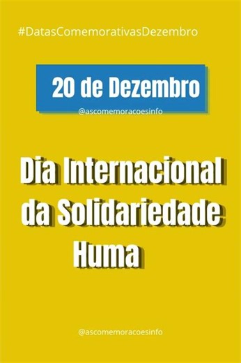 20 de dezembro é dia de quê? dia intern...