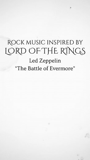 Lord of the Rings rock song - “The Battle of Evermore” is not your typical Led Zeppelin track. This acoustic ballad features Jimmy Page on mandolin instead of guitar, with lyrics that chronicles an epic fantasy battle. There are allusions to J.R.R. Tolkien’s writings and Middle-Earth mythology, including a reference to Ringwraiths. #ledzepplin #middleearth #lotr #tolkien | Corey McCullough