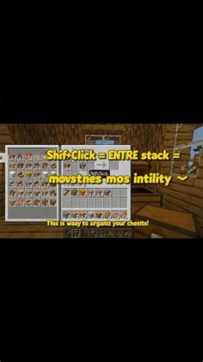 Minecraft Inventory tricks - Shift+Click Moves Entire Stacks Instantly