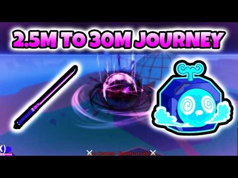 JOURNEY 30 MILLION Bounty in Blox Fruits!! PORTAL AND GRAVITY BLADE
