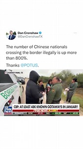 Just last week three Chinese nationals were apprehended in Texas who paid human smugglers $35,000 each. Good job Biden. Your “plan” to secure the border is really working. | Dan Crenshaw