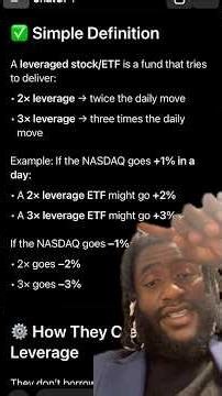 Leveraged ETF’s and how they work. #daytrading #investing #stockmarket #finance #new #trading