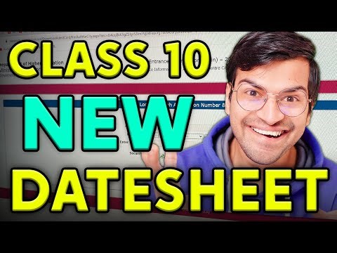 NEW DATESHEET from CBSE for CLASS 10 | DATESHEET CHANGED | CBSE LATEST UPDATE | Boards 2026