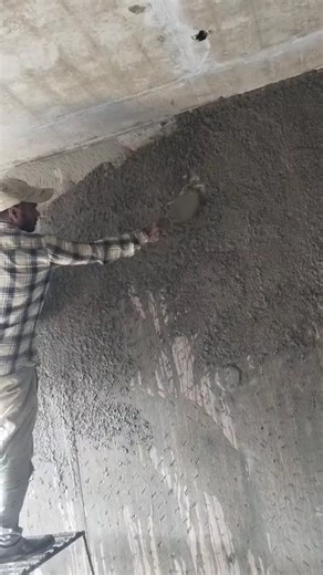 ready mix plaster on wall