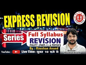 Express Revision Series Full Syllabus Revision | Indian Polity PYQ| #by_raushan_anand