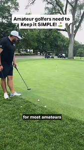 Time to keep the game SIMPLE 🏌️ ⛳️ When it comes to fringe shots, don’t over complicate it. Just visualize that hole a little farther and focus on speed! Don’t overthink this! if you want more golf tips, sign up for our Newsletter that you can find in our bio for bi-weekly golf tips! ⛳️ | World's Longest Putt