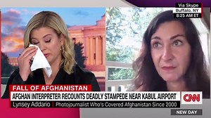 CNN's Brianna Keilar and photojournalist Lynsey Addario become emotional after hearing a chilling voice memo from inside Afghanistan. | CNN