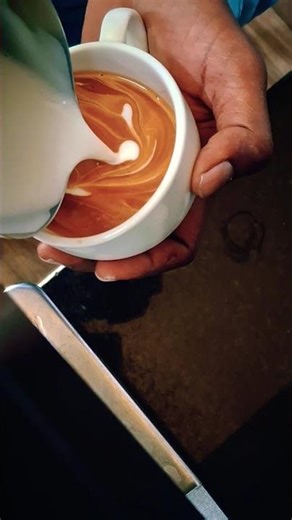 Use a high-quality close-up shot of the final coffee,#cappuccino,#cafe