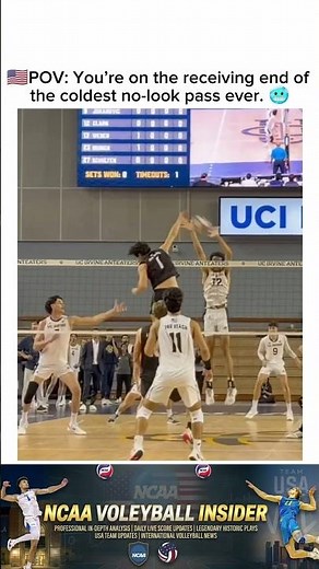 Setting the standard for "No-Look" plays. 🔥 #ncaavolleyball