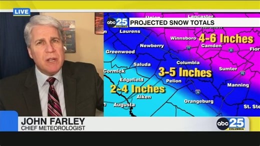 Snow and Freezing Temps! ABC Columbia Forecast update with Chief Meteorologist John Farley and Meteorologist Tyler Ryan. #ABCColumbia #tylerryan #winterweather #snow #crystyvaughan | ABC Columbia